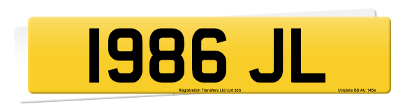 Registration number 1986 JL